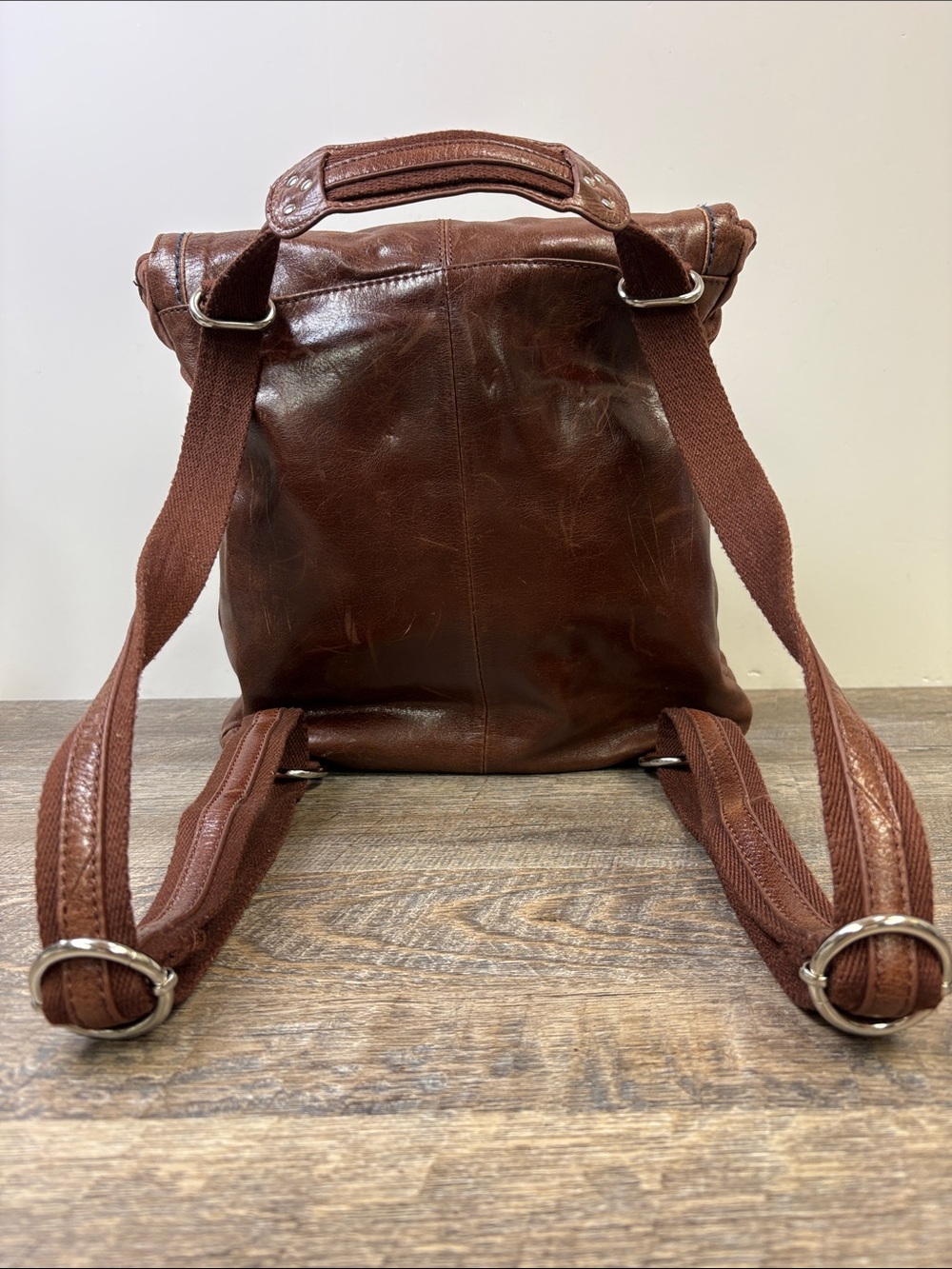 The Sak Brown Leather Convertible Backpack Crossbody Bag - Picture 2 of 14